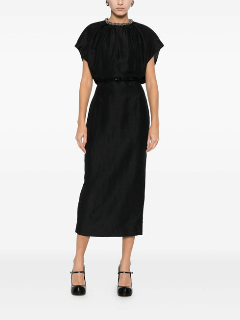 ROLAND MOURET MIDI DRESS